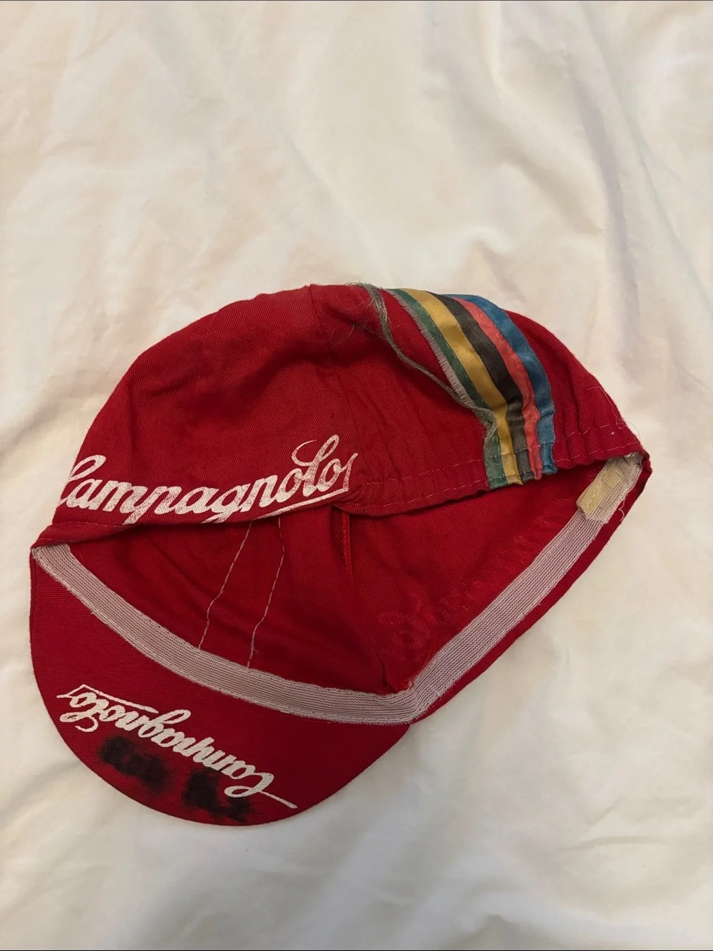 Campagnolo Cycling Cap with Retro Stripes circa 1980